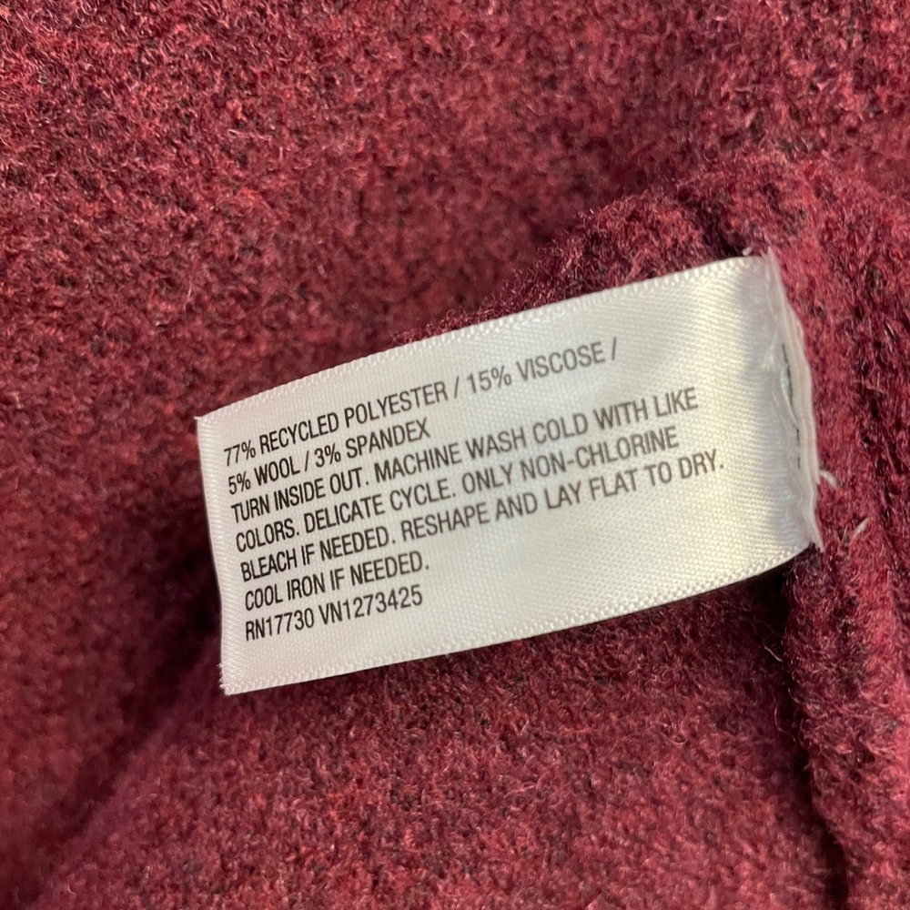 A New Day Women's Burgundy V Neck Collared Pullover Sweater Size Large - Picture 6 of 6